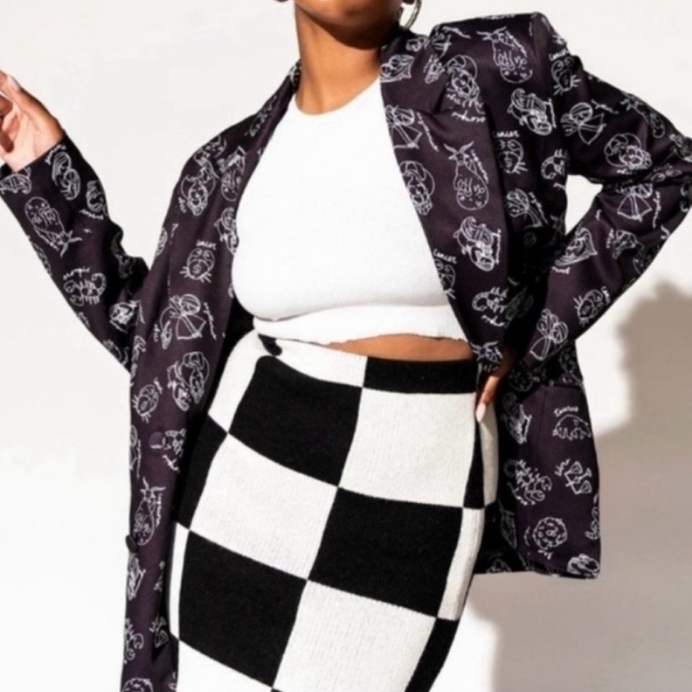 Dressed in Lala Make Me Wanna Zodiac Celestial Blazer Jacket